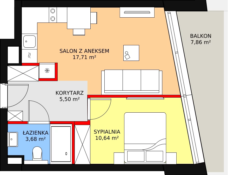 Apartament 37,53 m², piętro 2, oferta nr 16, Marina Iława Apartamenty Turystyczne, Iława, ul. Konstytucji 3 Maja 7