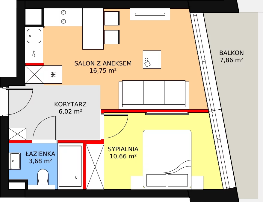 Apartament 37,11 m², piętro 2, oferta nr 17, Marina Iława Apartamenty Turystyczne, Iława, ul. Konstytucji 3 Maja 7