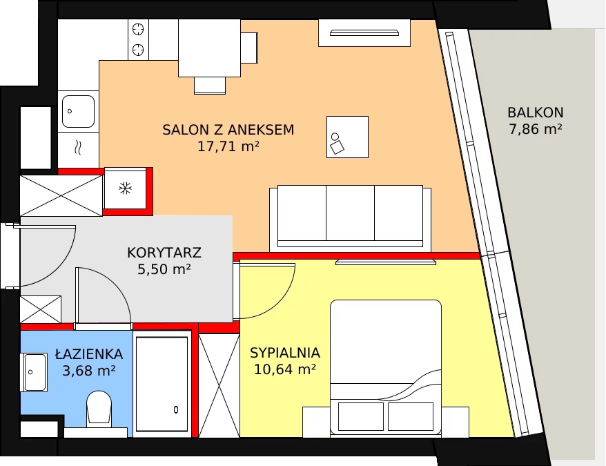 Apartament 37,53 m², piętro 1, oferta nr 69, Marina Iława Apartamenty Turystyczne, Iława, ul. Konstytucji 3 Maja 7