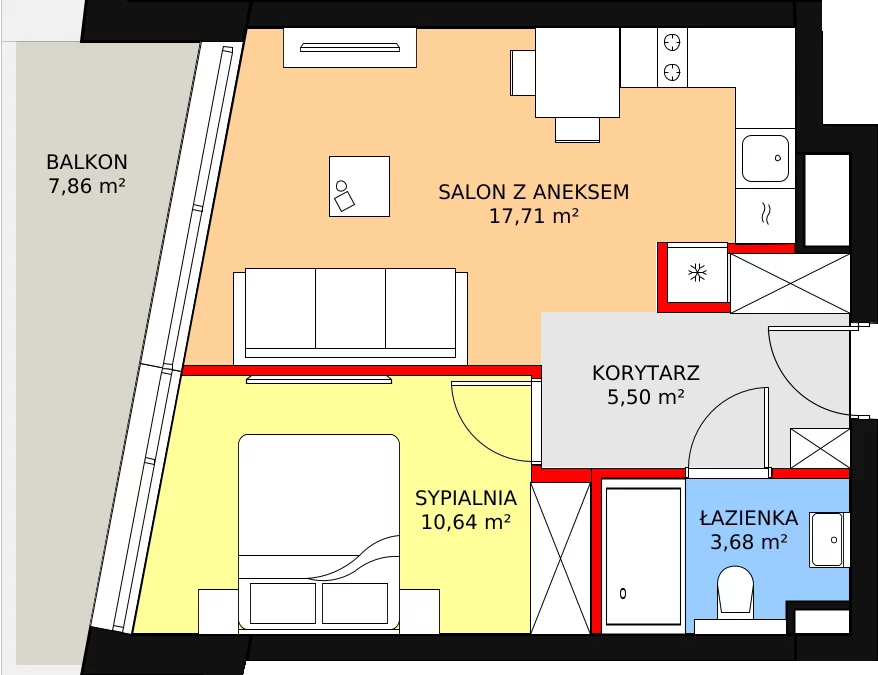 Apartament 37,53 m², piętro 2, oferta nr 73, Marina Iława Apartamenty Turystyczne, Iława, ul. Konstytucji 3 Maja 7