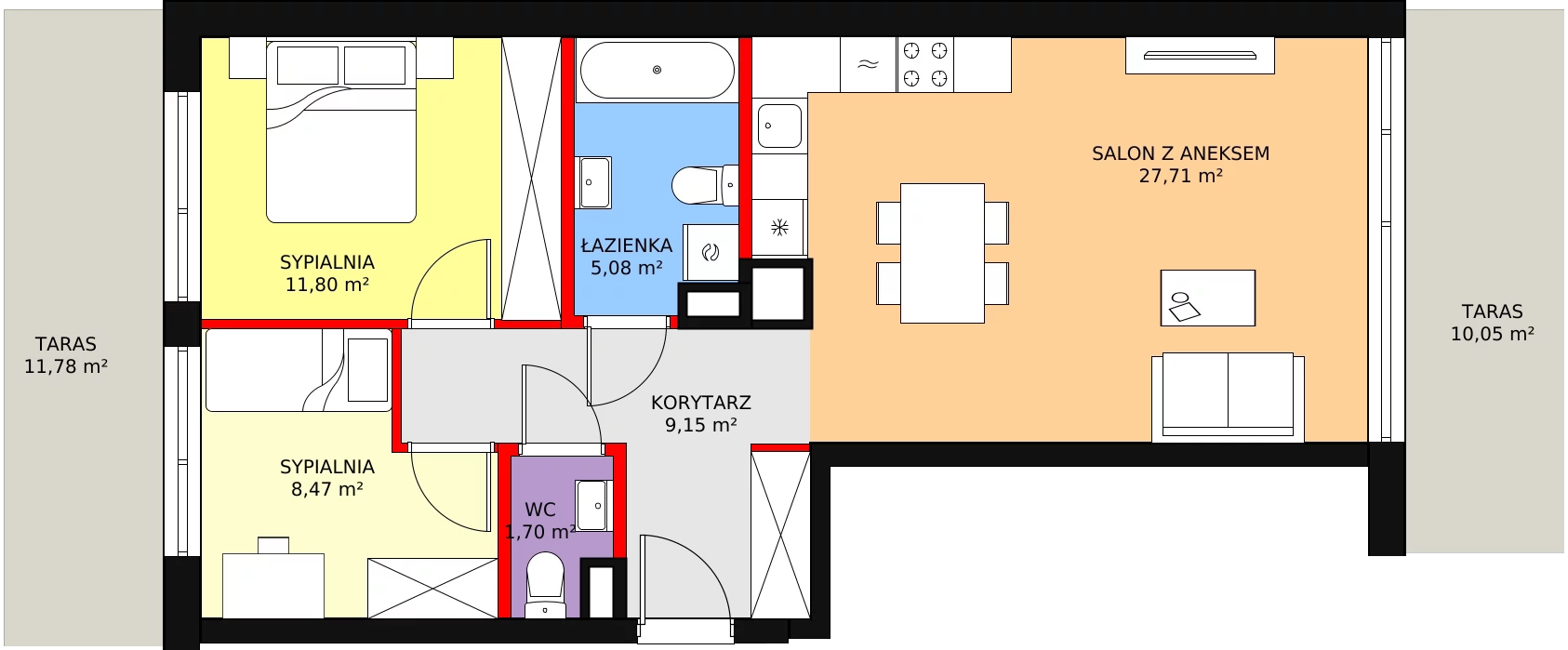 3 pokoje, apartament 63,91 m², parter, oferta nr 14, Port Ostróda, Ostróda, ul. Wypoczynkowa