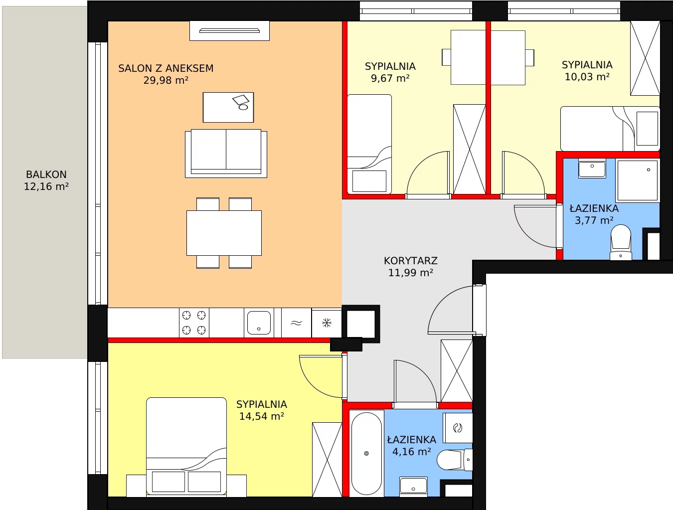 4 pokoje, apartament 84,14 m², piętro 2, oferta nr 32, Port Ostróda, Ostróda, ul. Wypoczynkowa