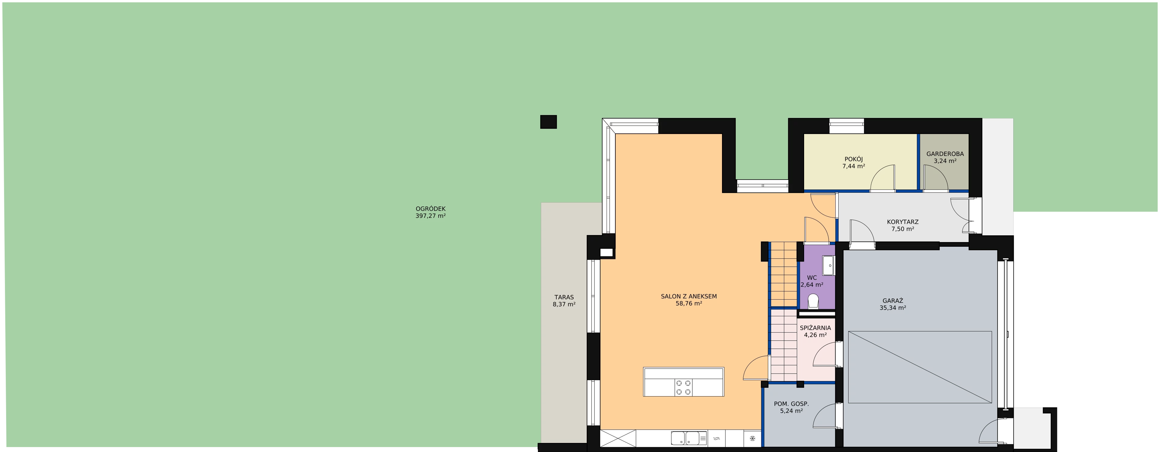 Dom i rezydencja 268,31 m², oferta nr HB5B, Hampton Residence Wilanów, Warszawa, Wilanów, Błonia Wilanowskie, ul. Hlonda