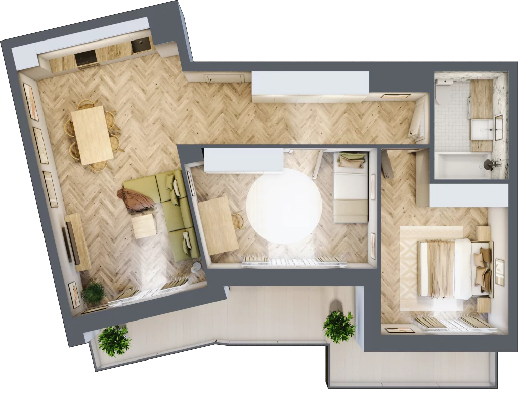 3 pokoje, apartament 72,03 m², piętro 3, oferta nr M.79, Royal Garden Wilanów, apartamenty w zabudowie wielorodzinnej, Warszawa, Wilanów, Błonia Wilanowskie, ul. Zdrowa