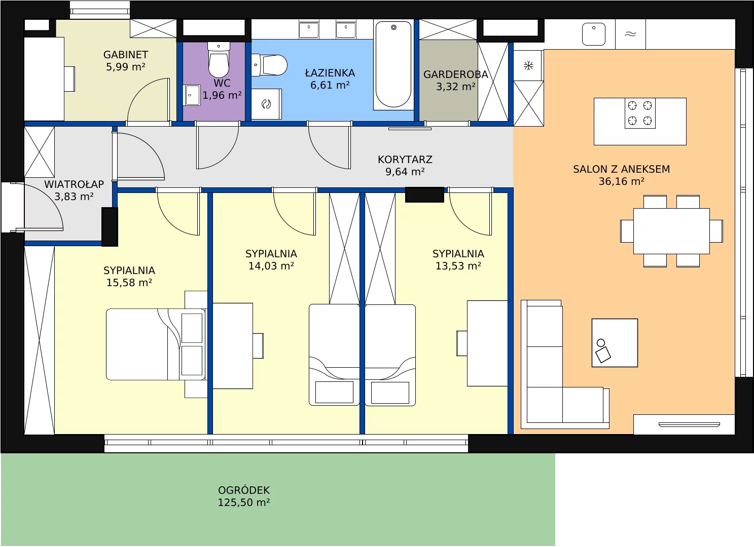 Zalety domu 110.65 m², A11.01