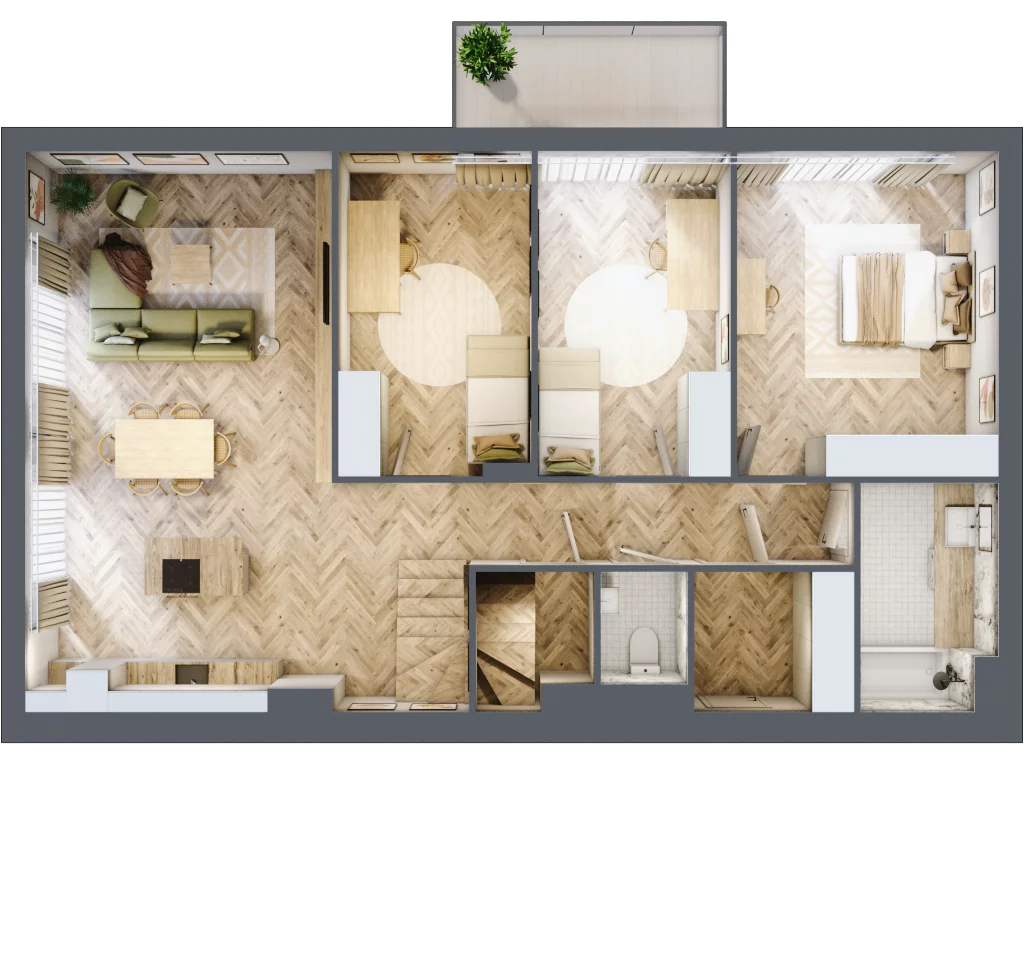 Dom 138,31 m², oferta nr A12.02, Royal Garden Wilanów, apartamenty w zabudowie jednorodzinnej, Warszawa, Wilanów, Błonia Wilanowskie, ul. Zdrowa