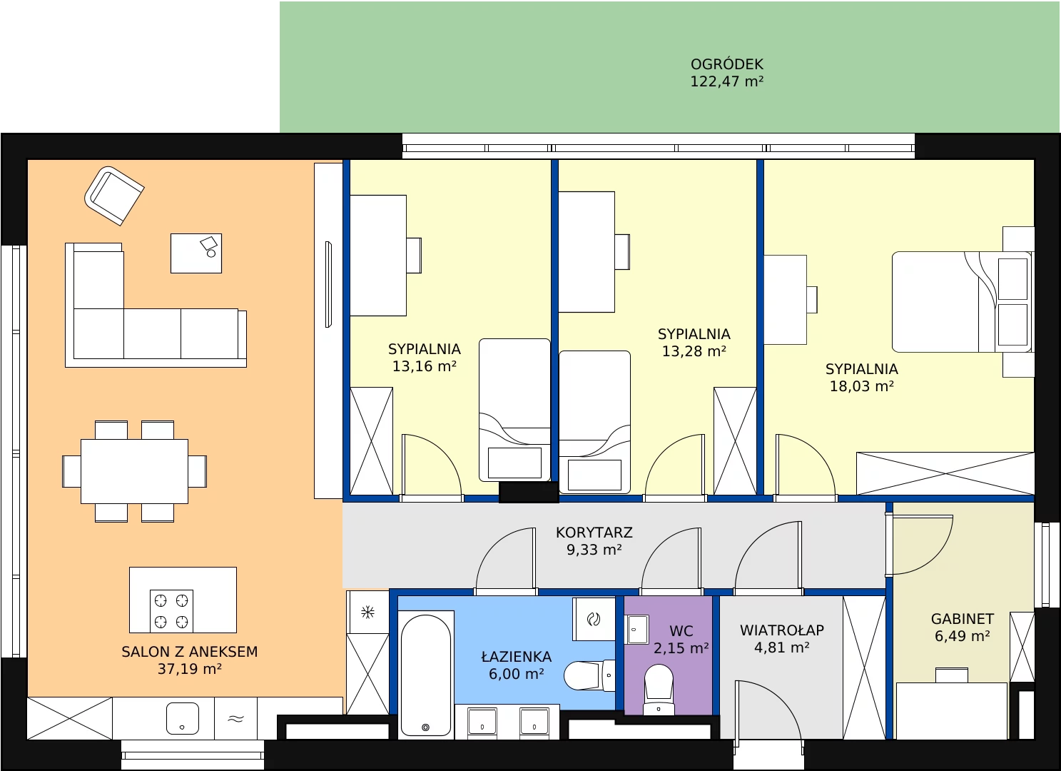 Zalety domu 110.44 m², A13.01
