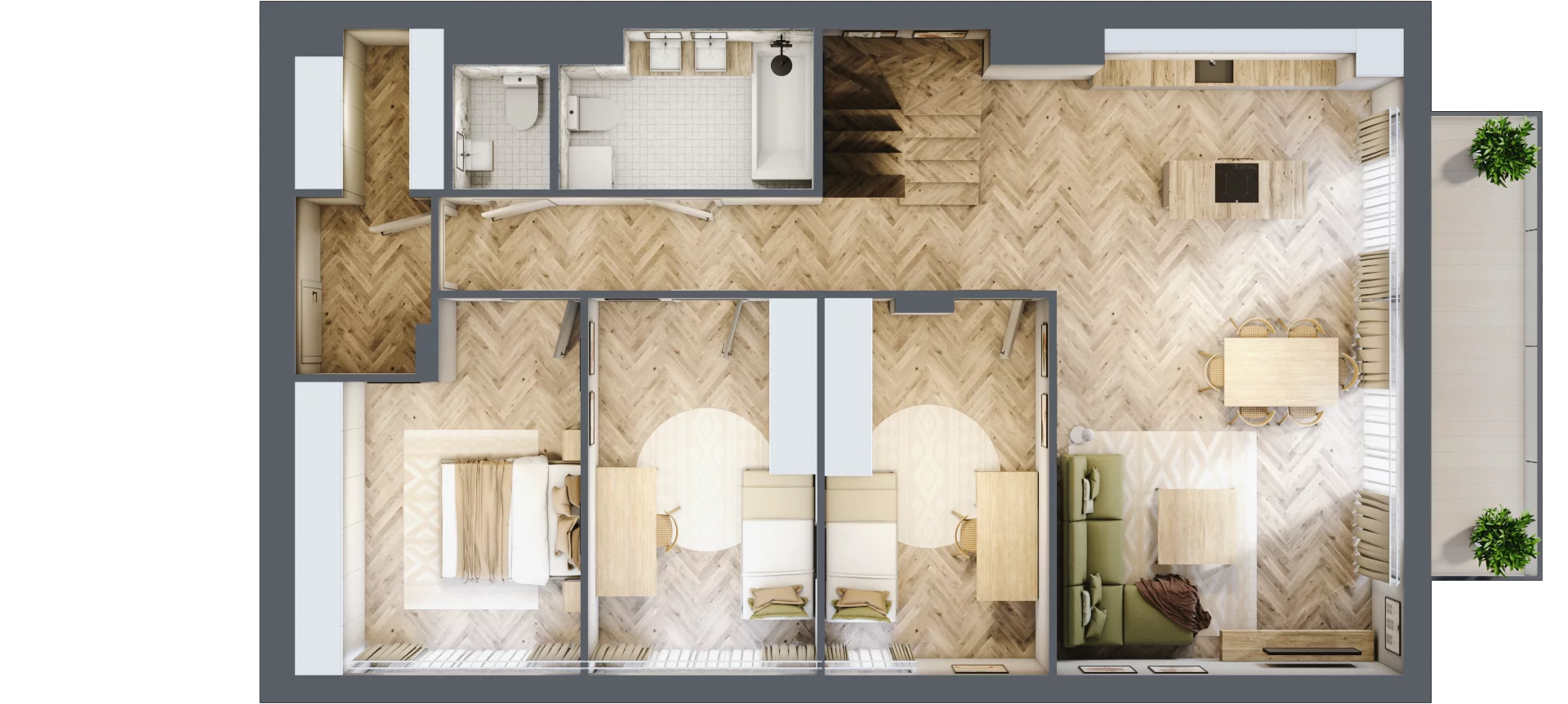Dom 138,06 m², oferta nr A14.02, Royal Garden Wilanów, apartamenty w zabudowie jednorodzinnej, Warszawa, Wilanów, Błonia Wilanowskie, ul. Zdrowa