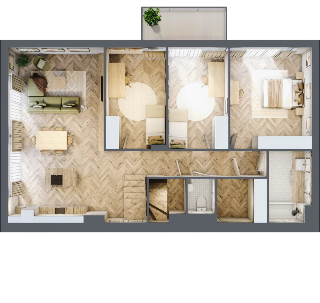 Dom i rezydencja 138,31 m², oferta nr A16.02, Royal Garden Wilanów, apartamenty w zabudowie jednorodzinnej, Warszawa, Wilanów, Błonia Wilanowskie, ul. Zdrowa