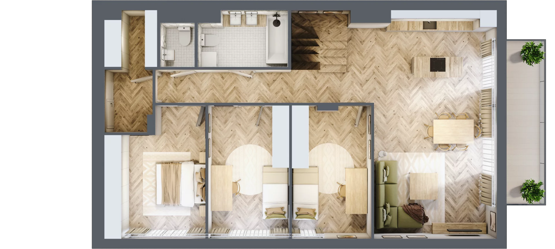 Dom 138,06 m², oferta nr A18.02, Royal Garden Wilanów, apartamenty w zabudowie jednorodzinnej, Warszawa, Wilanów, Błonia Wilanowskie, ul. Zdrowa