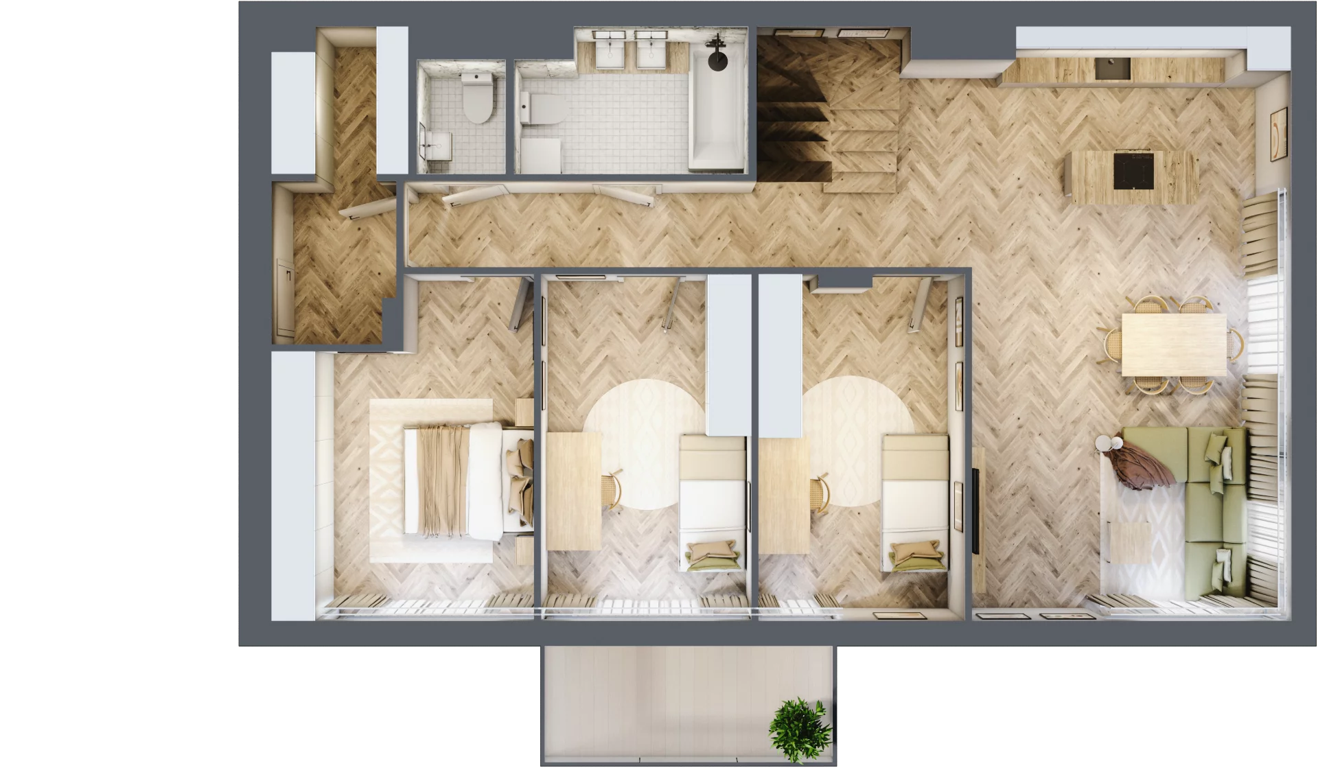 Dom 138,07 m², oferta nr A19.02, Royal Garden Wilanów, apartamenty w zabudowie jednorodzinnej, Warszawa, Wilanów, Błonia Wilanowskie, ul. Zdrowa