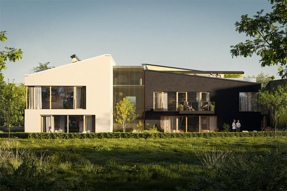 Domy Royal Garden Wilanów, apartamenty w zabudowie jednorodzinnej Warszawa Wilanów ul. Zdrowa