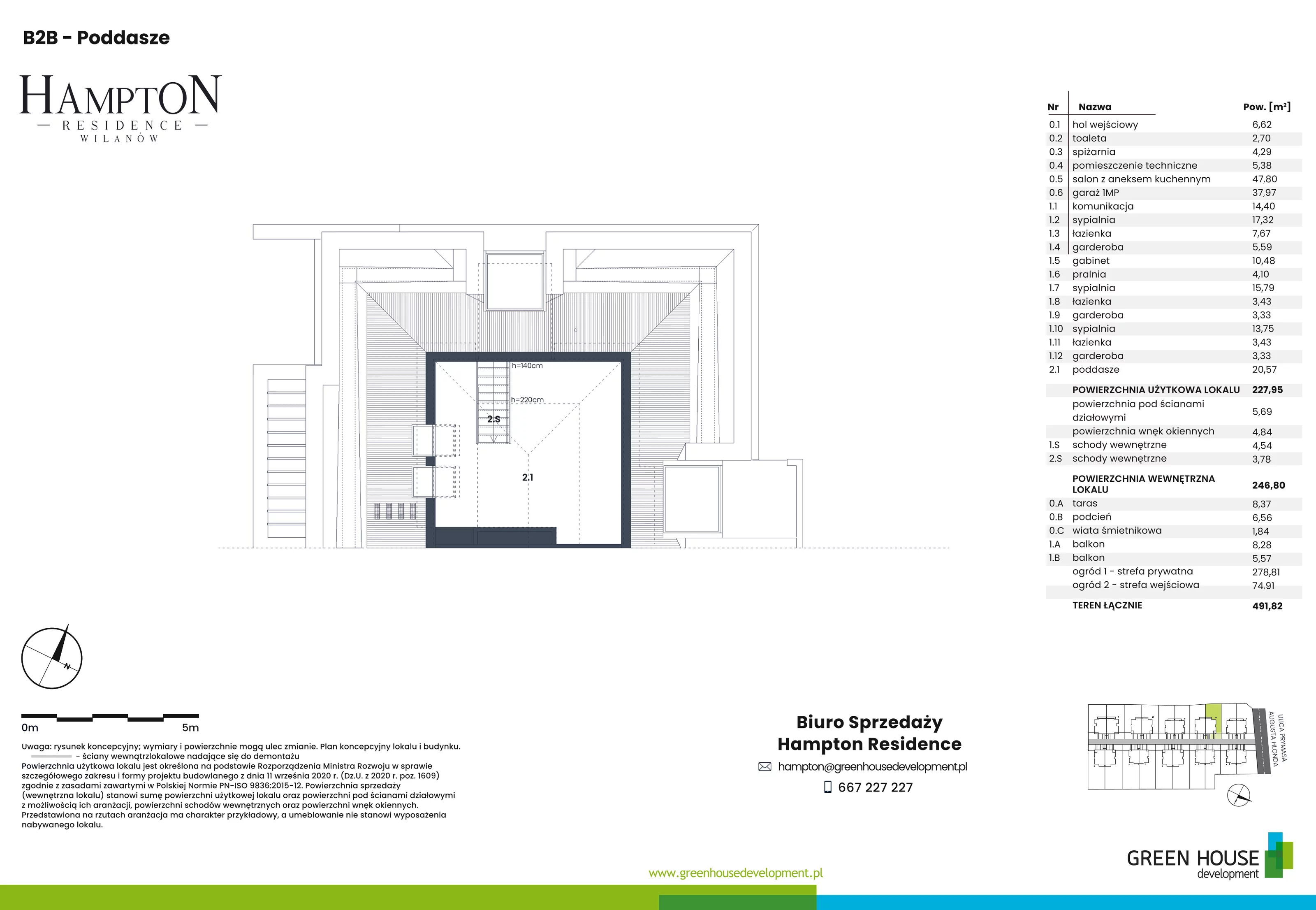 Dom i rezydencja 227,95 m², oferta nr HB2B, Hampton Residence Wilanów, Warszawa, Wilanów, Błonia Wilanowskie, ul. Hlonda