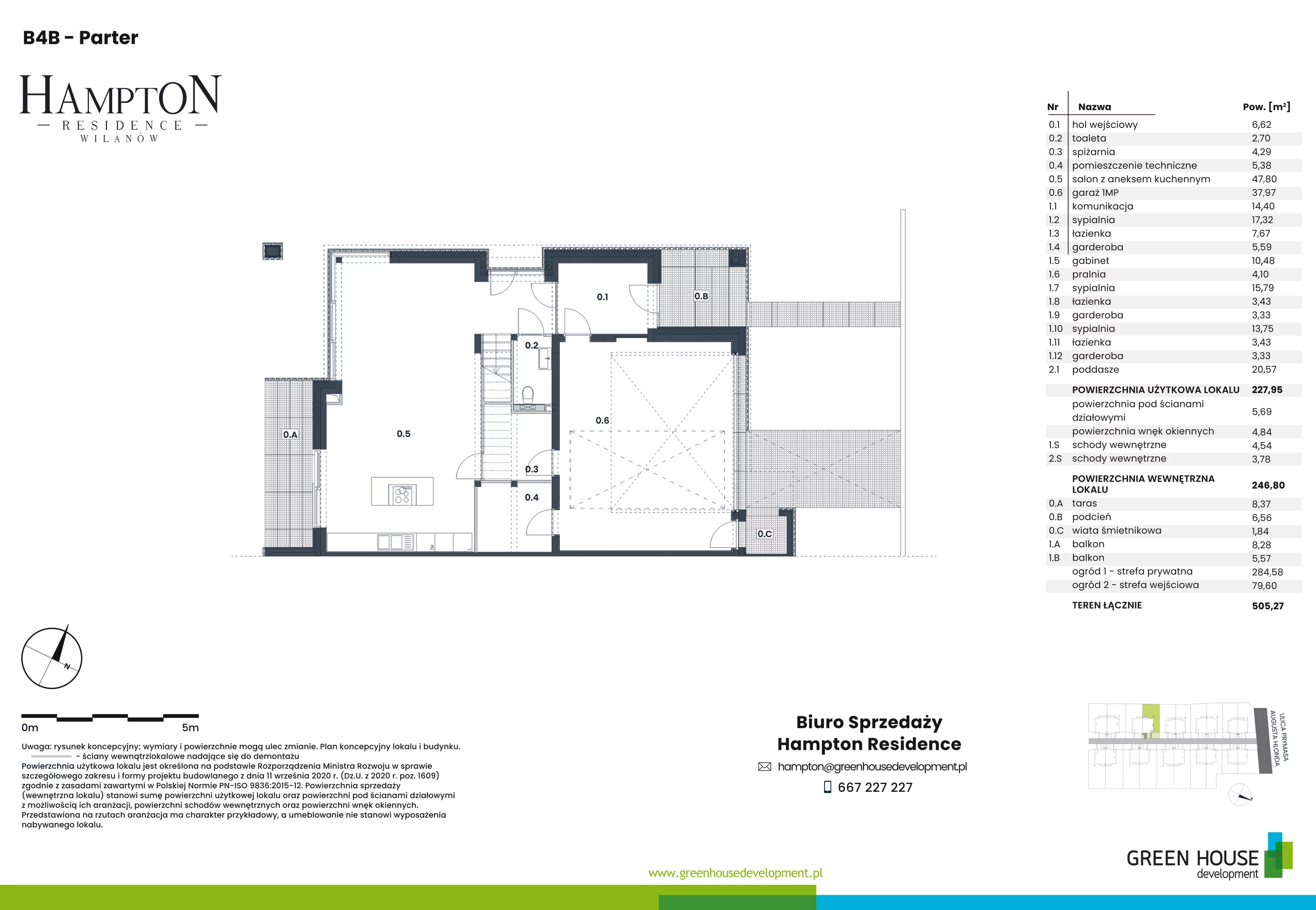 Dom i rezydencja 227,95 m², oferta nr HB4B, Hampton Residence Wilanów, Warszawa, Wilanów, Błonia Wilanowskie, ul. Hlonda