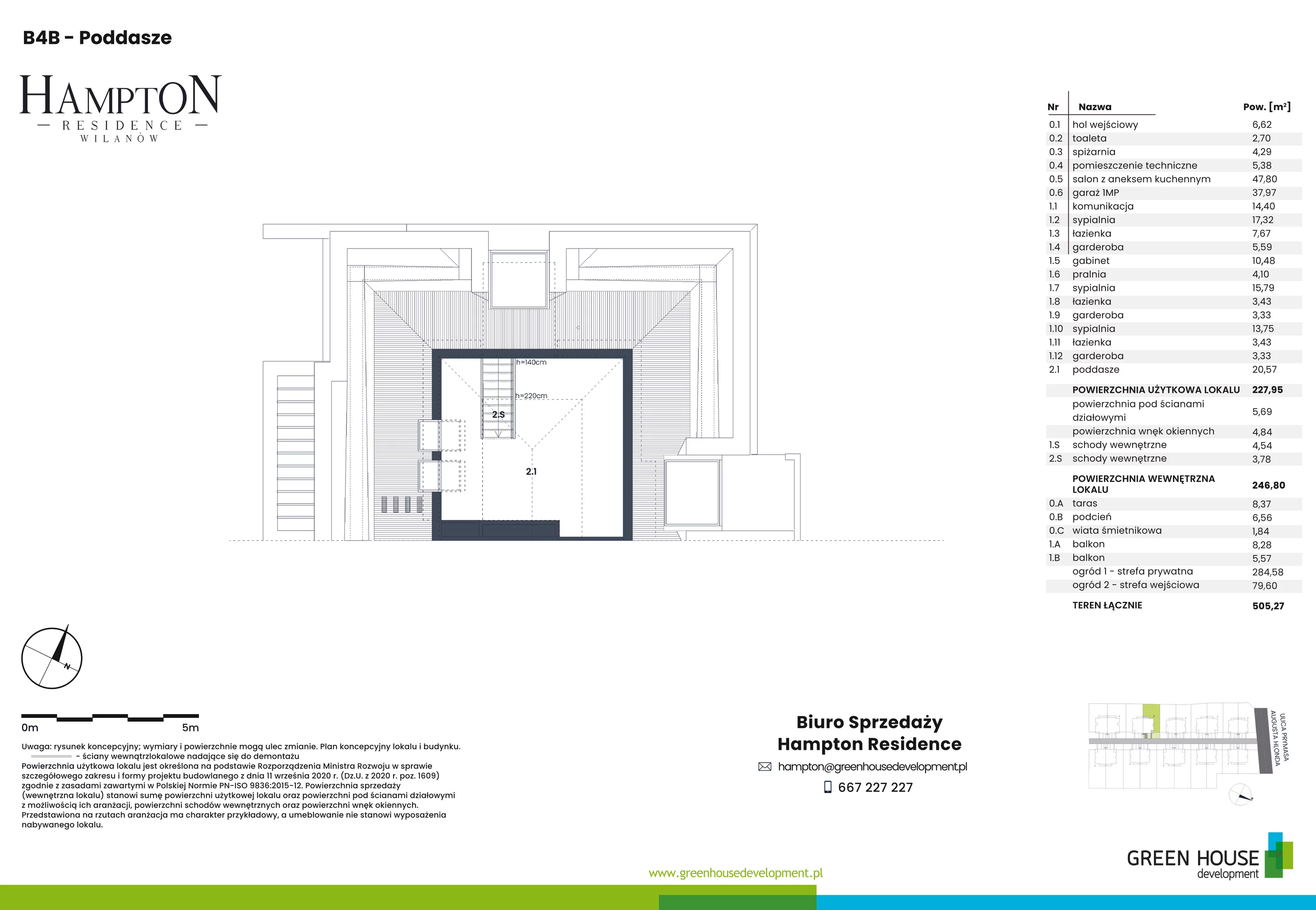 Dom i rezydencja 227,95 m², oferta nr HB4B, Hampton Residence Wilanów, Warszawa, Wilanów, Błonia Wilanowskie, ul. Hlonda