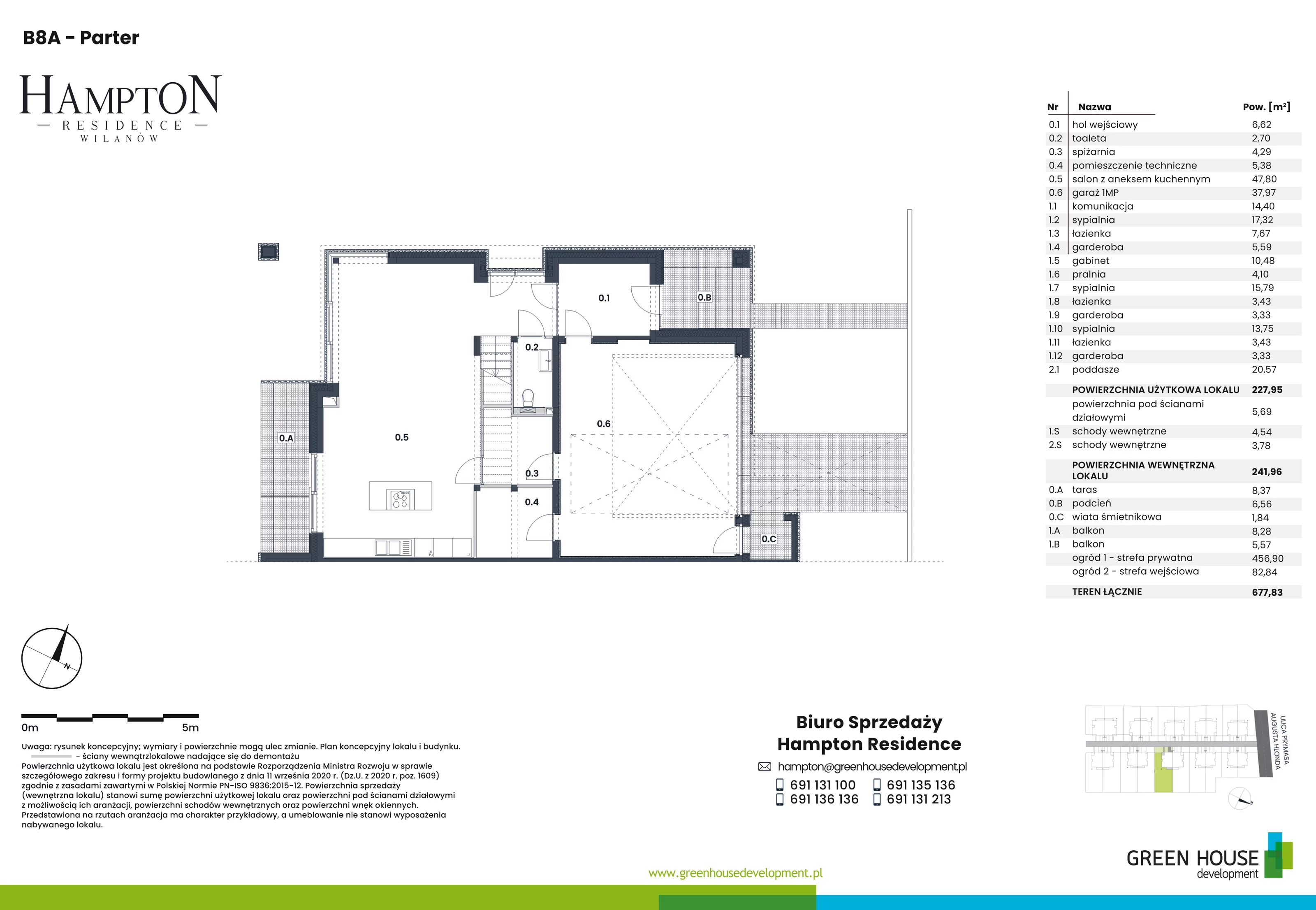 Dom i rezydencja 227,95 m², oferta nr HB8A, Hampton Residence Wilanów, Warszawa, Wilanów, Błonia Wilanowskie, ul. Hlonda