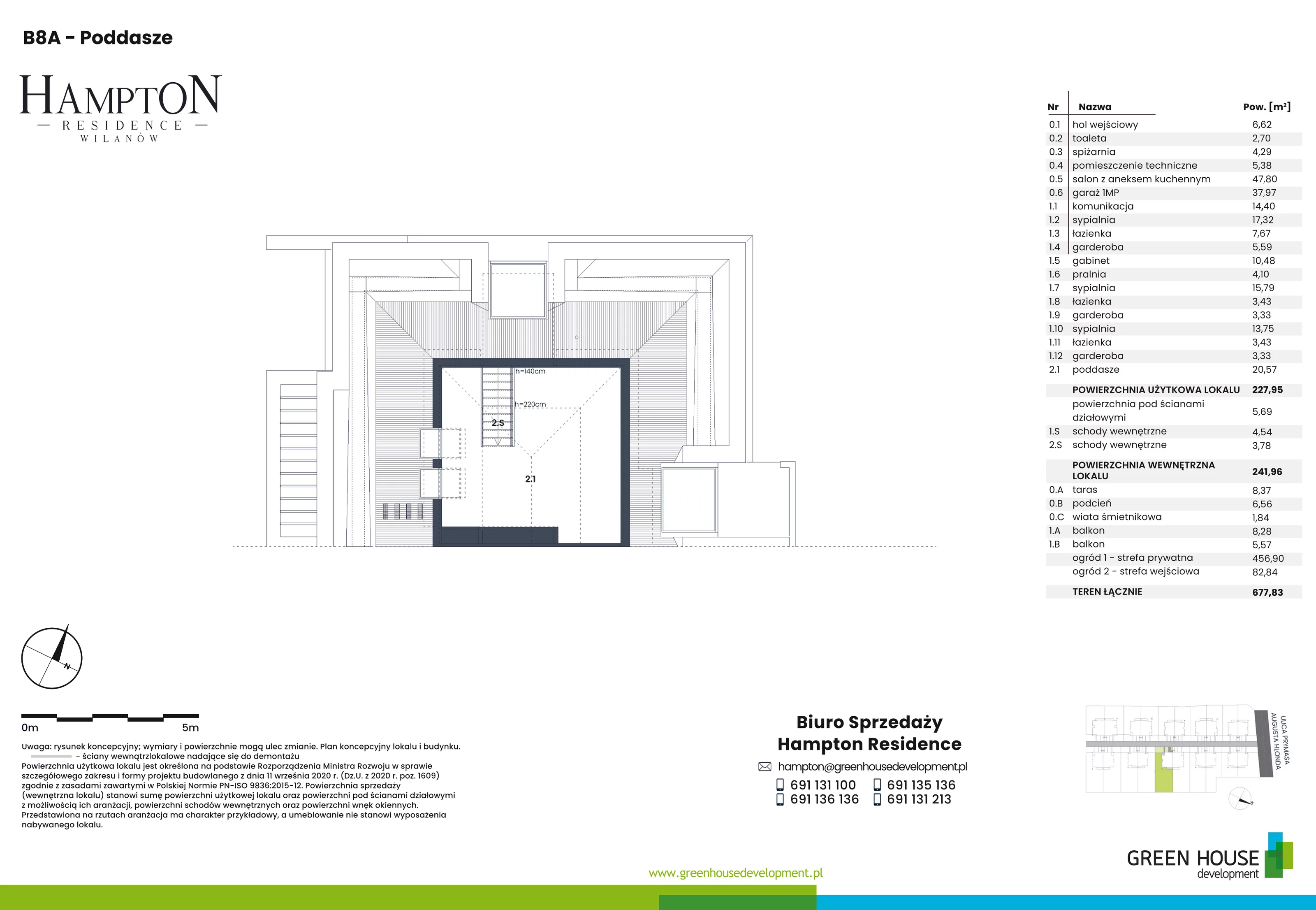 Dom i rezydencja 227,95 m², oferta nr HB8A, Hampton Residence Wilanów, Warszawa, Wilanów, Błonia Wilanowskie, ul. Hlonda