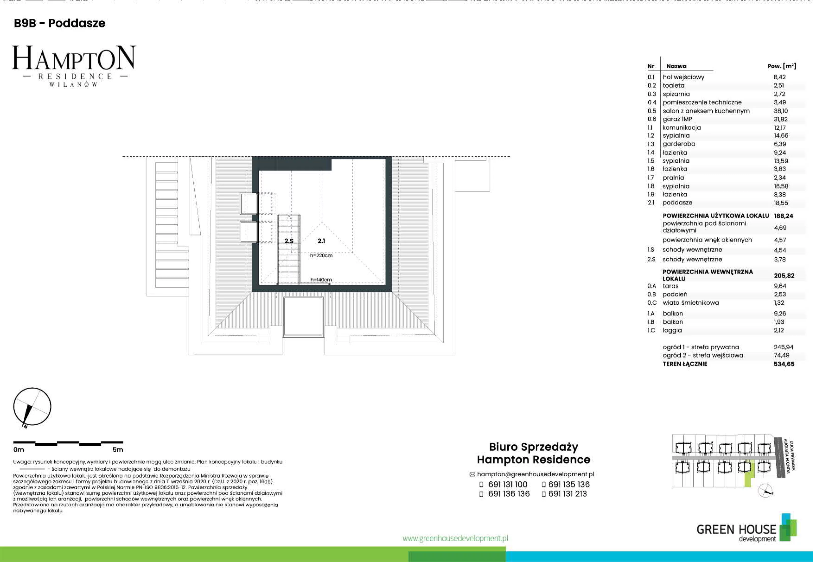 Dom 188,24 m², oferta nr HB9B, Hampton Residence Wilanów, Warszawa, Wilanów, Błonia Wilanowskie, ul. Hlonda