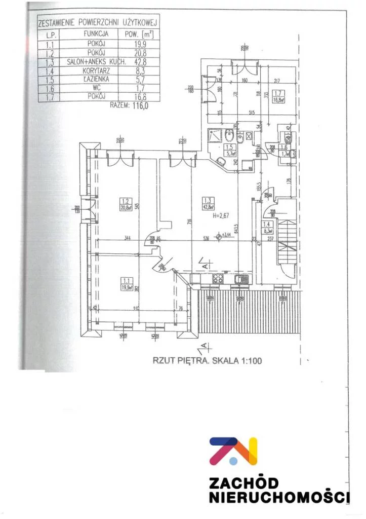Lokal użytkowy 244,70 m², oferta nr , 163460227, Zielona Góra