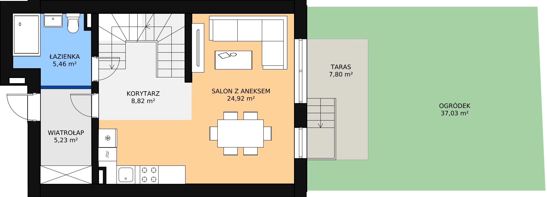 Zalety mieszkania 89.95 m², 1A/3
