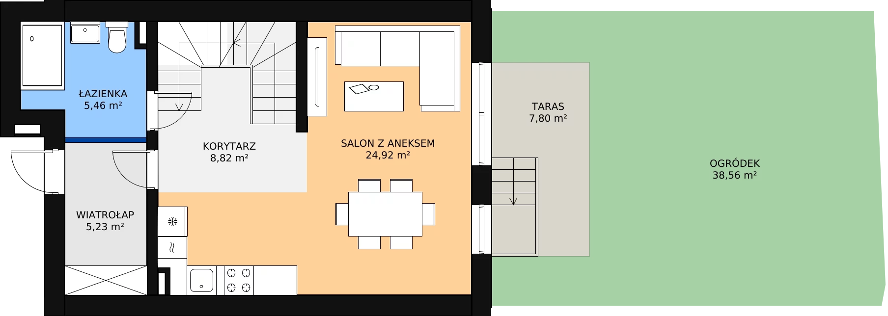 Zalety mieszkania 89.95 m², 1A/4