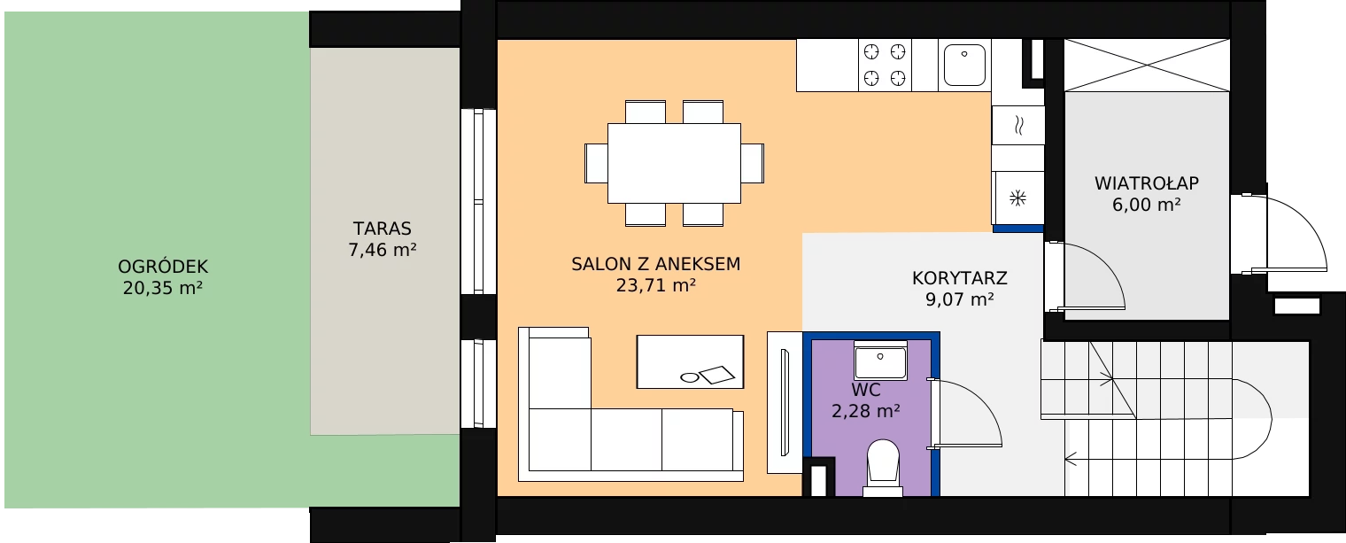 Zalety mieszkania 83.86 m², 1B/3