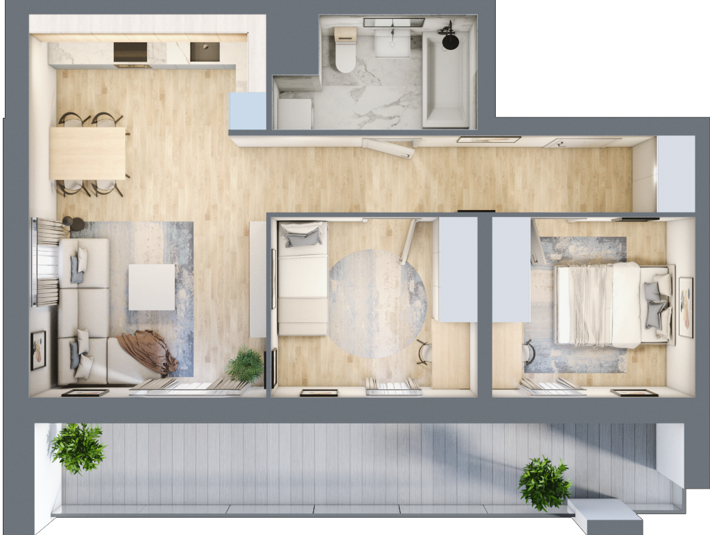 Mieszkanie 55,69 m², parter, oferta nr C3, Nove Monte Cassino, Przemyśl, Winna Góra, ul. Monte Cassino