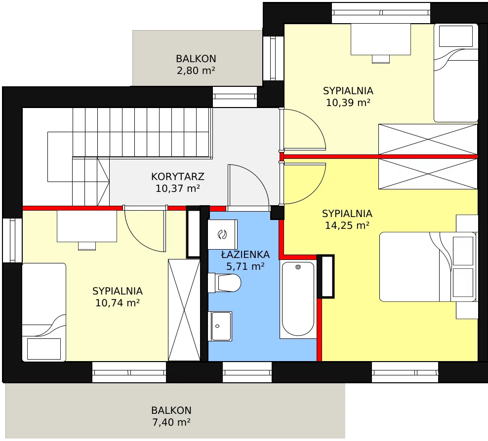 Dom 105,39 m², oferta nr B1, Nove Monte Cassino - domy, Przemyśl, Winna Góra, ul. Monte Cassino