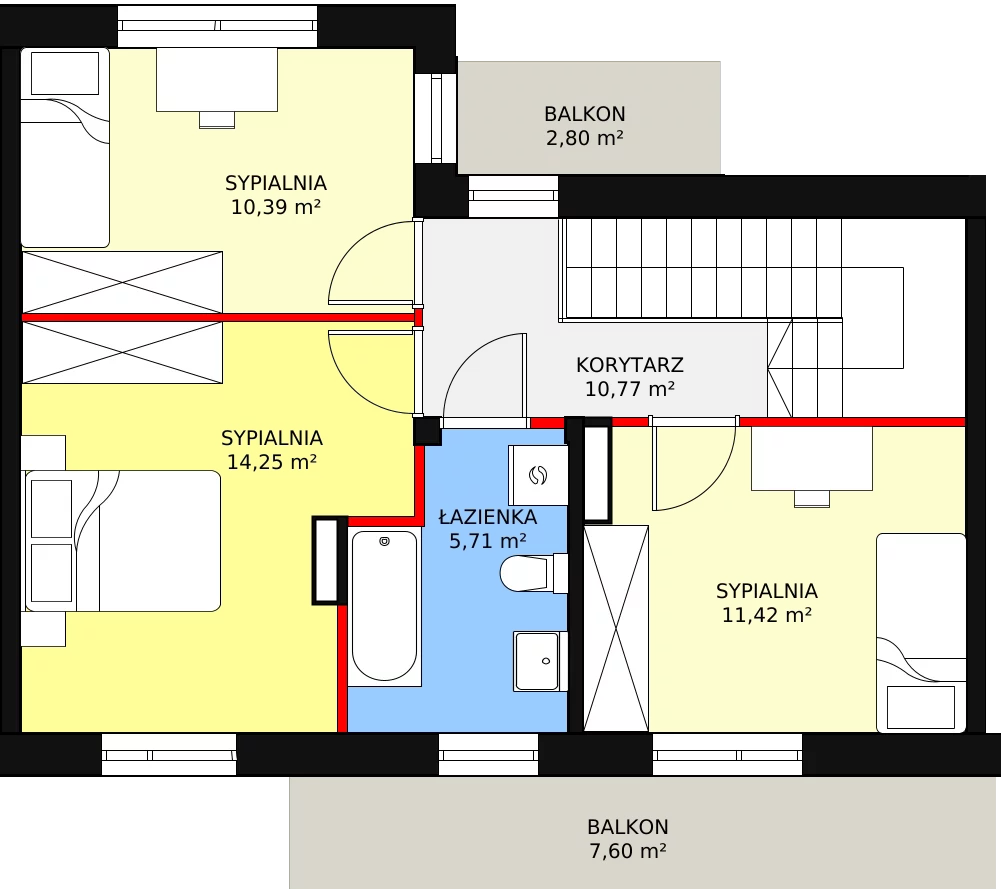 Dom 107,86 m², oferta nr B2, Nove Monte Cassino - domy, Przemyśl, Winna Góra, ul. Monte Cassino