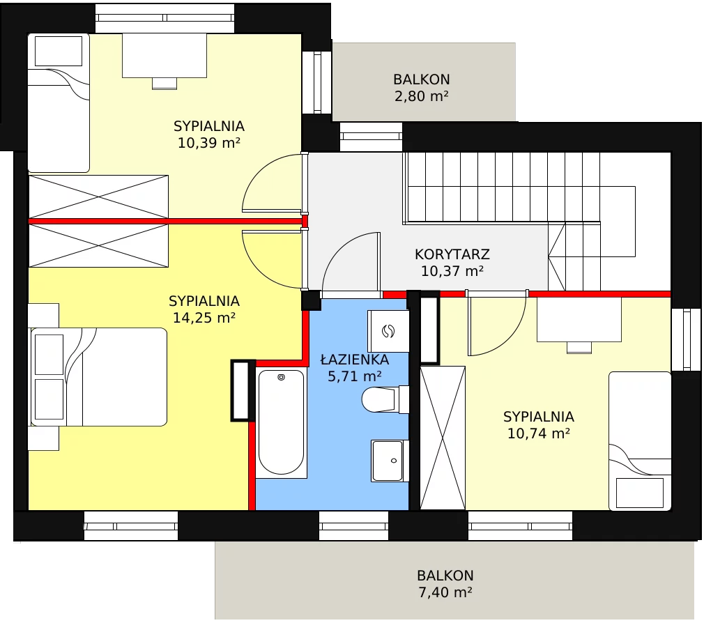 Dom 105,37 m², oferta nr B3, Nove Monte Cassino - domy, Przemyśl, Winna Góra, ul. Monte Cassino