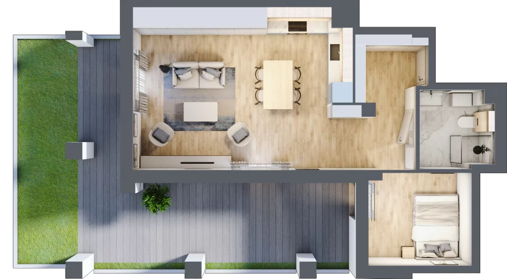 2 pokoje, mieszkanie 50,67 m², parter, oferta nr WP-1, Warzelnicza Park, Warszawa, Białołęka, Brzeziny, ul. Warzelnicza