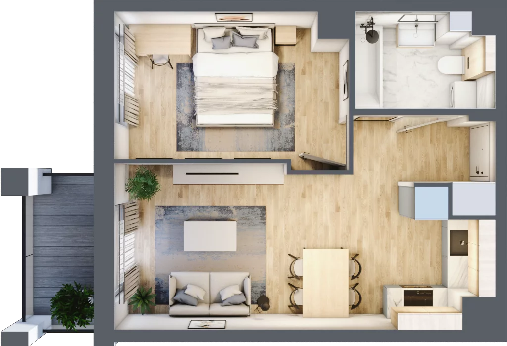 2 pokoje, mieszkanie 37,99 m², piętro 2, oferta nr WP-29, Warzelnicza Park, Warszawa, Białołęka, Brzeziny, ul. Warzelnicza