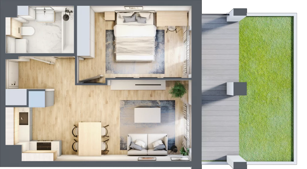 2 pokoje, mieszkanie 38,27 m², parter, oferta nr WP-5, Warzelnicza Park, Warszawa, Białołęka, Brzeziny, ul. Warzelnicza