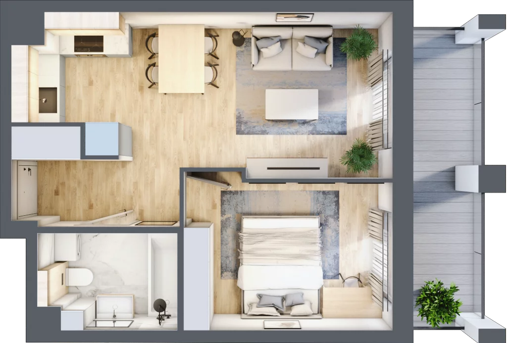 2 pokoje, mieszkanie 37,39 m², piętro 2, oferta nr WP-25, Warzelnicza Park, Warszawa, Białołęka, Brzeziny, ul. Warzelnicza