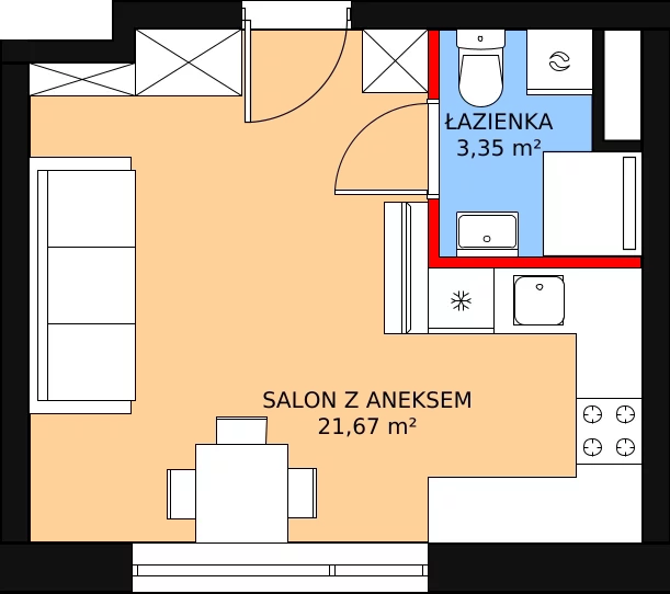 Apartament 25,33 m², parter, oferta nr A3, Rodzinna Malta, Poznań, Warszawskie-Pomet-Maltańskie, Komandoria, ul. Bnińska