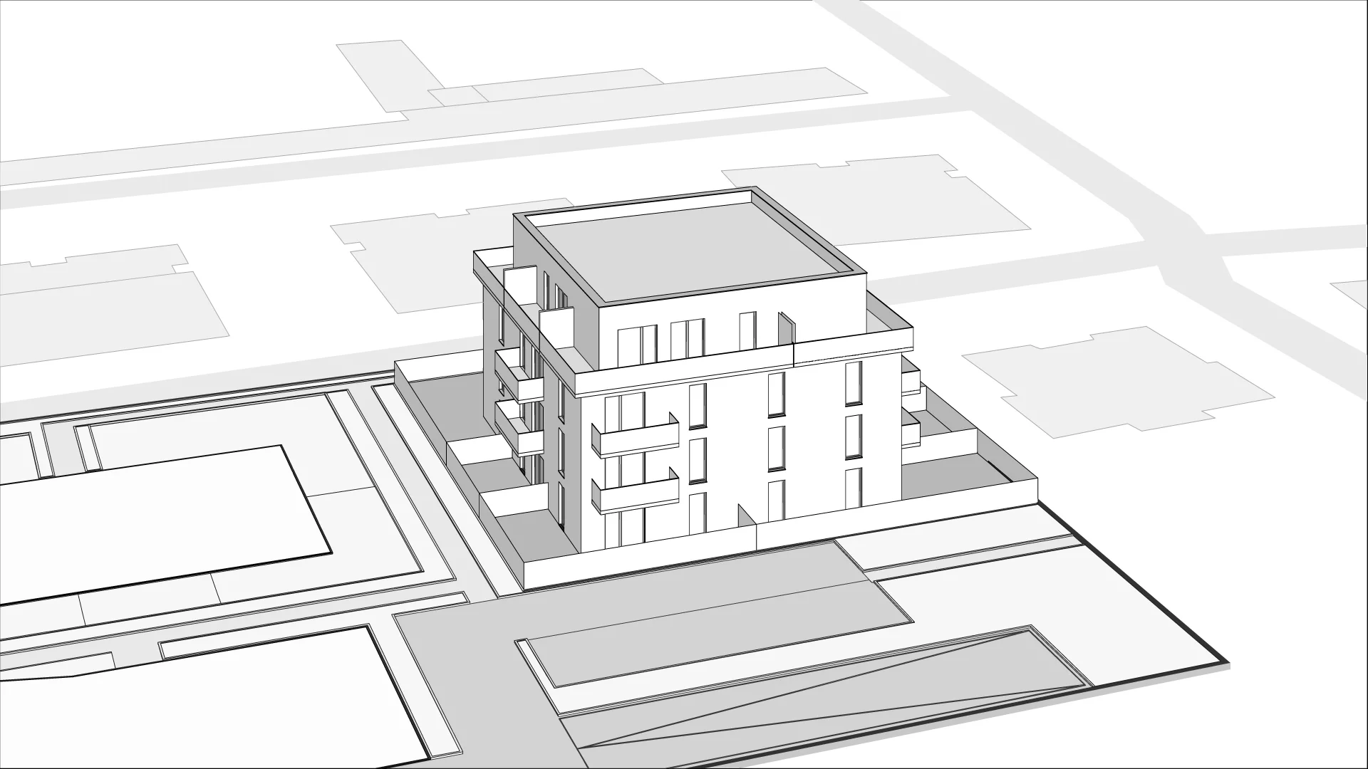 Wirtualna makieta 3D mieszkania 47.73 m², C4