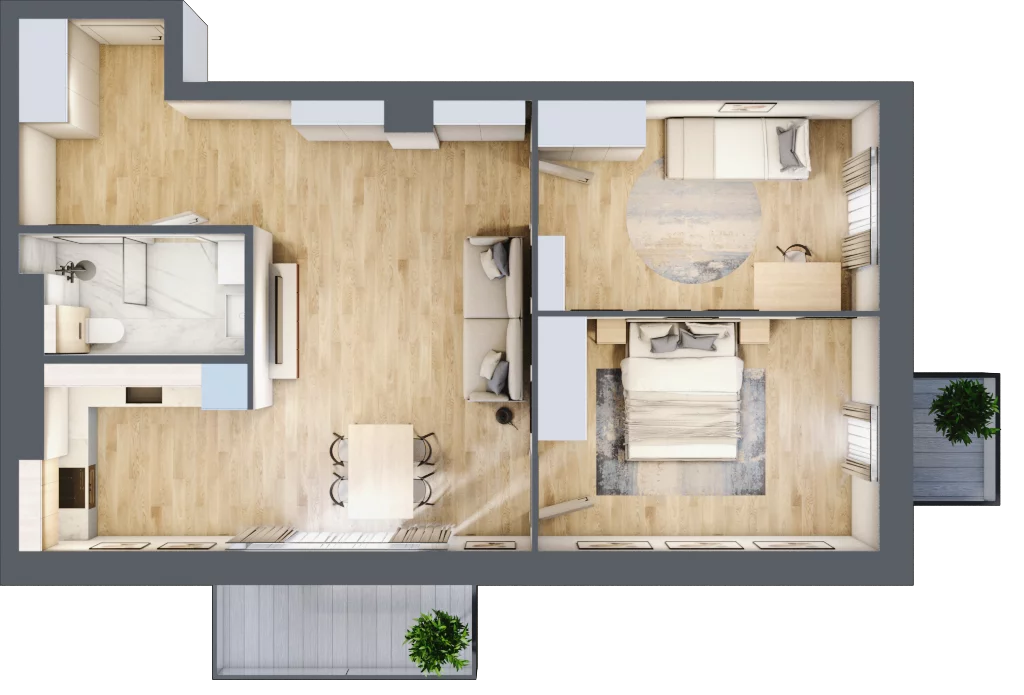 3 pokoje, mieszkanie 64,50 m², piętro 3, oferta nr A/3/42, Verdi, Warka, ul. Armii Krajowej