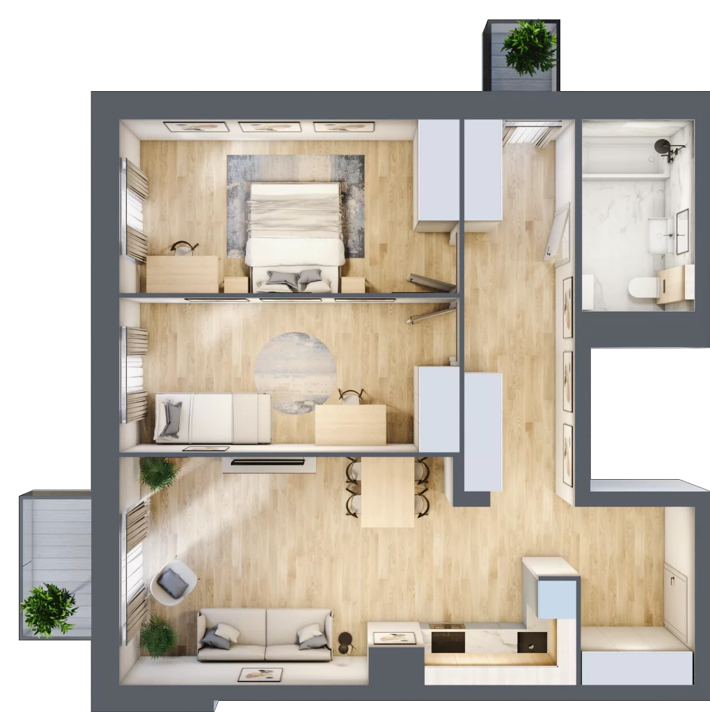 3 pokoje, mieszkanie 72,09 m², piętro 4, oferta nr A/4/46, Verdi, Warka, ul. Armii Krajowej