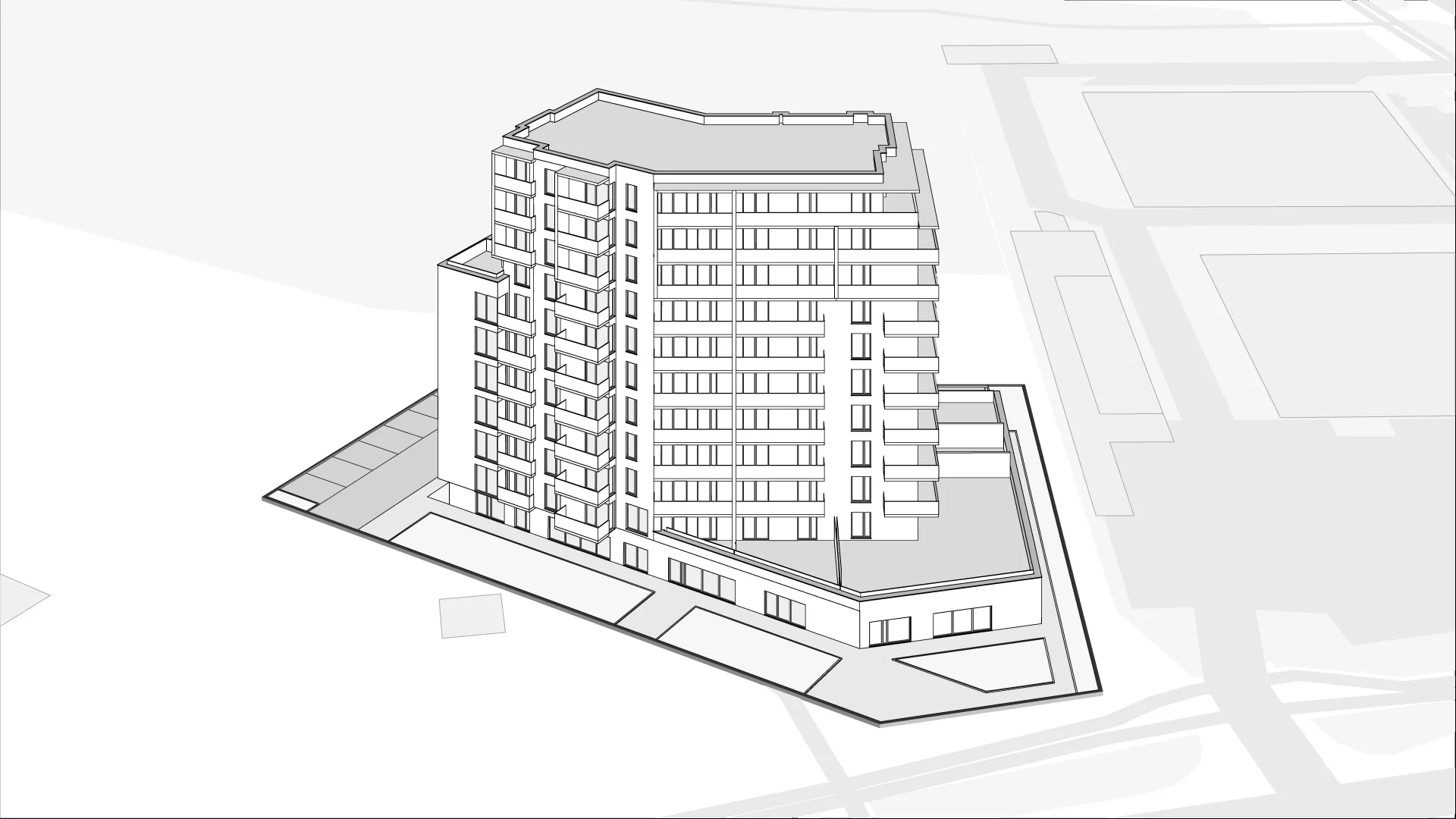 Wirtualna makieta 3D mieszkania 44.23 m², B1.4