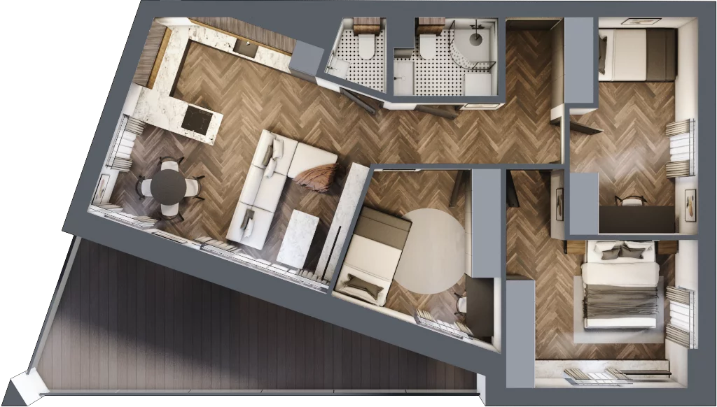 4 pokoje, apartament 71,58 m², piętro 2, oferta nr 5, Północna 31, Lublin, Śródmieście, Czechów Południowy, ul. Północna 31