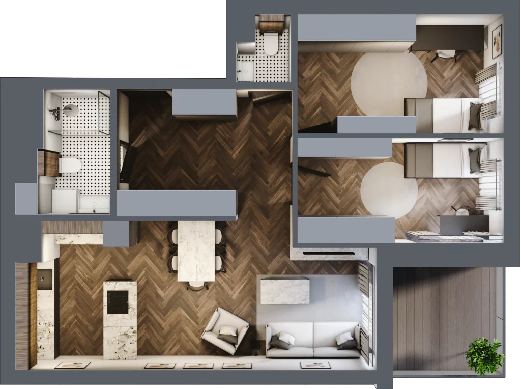 3 pokoje, apartament 69,17 m², piętro 7, oferta nr 52, Północna 31, Lublin, Śródmieście, Czechów Południowy, ul. Północna 31