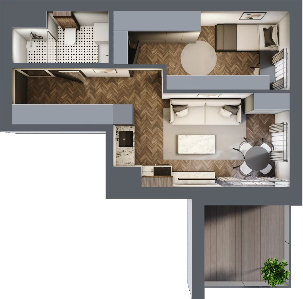 2 pokoje, apartament 35,30 m², piętro 12, oferta nr 103, Północna 31, Lublin, Śródmieście, Czechów Południowy, ul. Północna 31