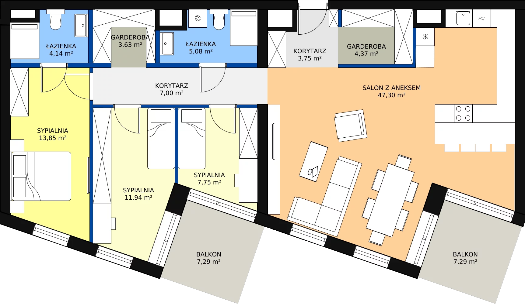 Zalety apartamentu 109.15 m², 114