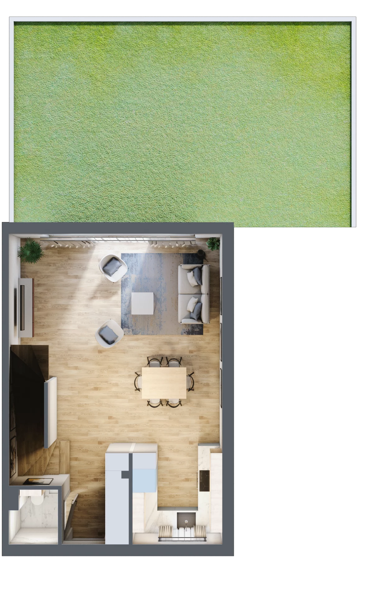 4 pokoje, mieszkanie 80,01 m², parter, oferta nr 1b, Mierzyn, ul. Długa, Mierzyn, ul. Długa