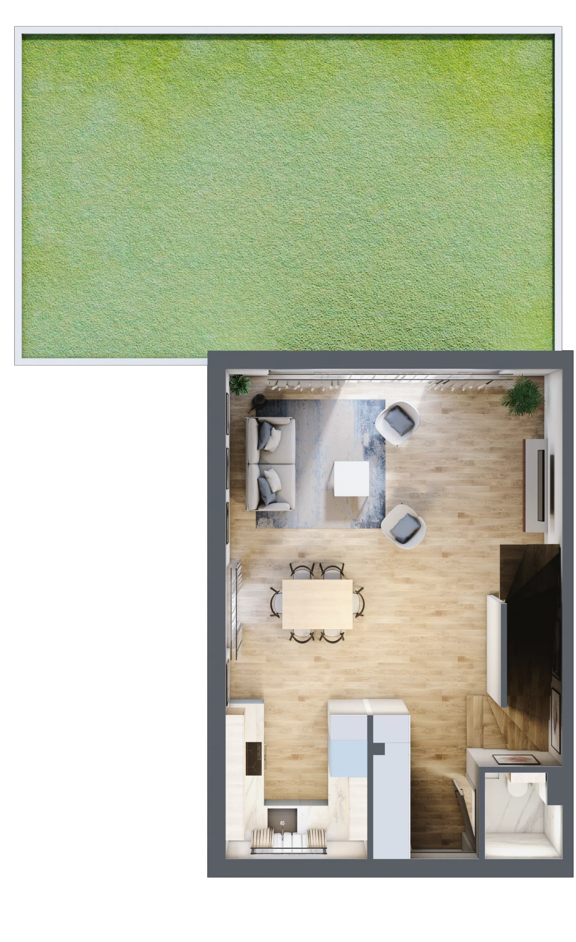 4 pokoje, mieszkanie 77,75 m², parter, oferta nr 2a, Mierzyn, ul. Długa, Mierzyn, ul. Długa