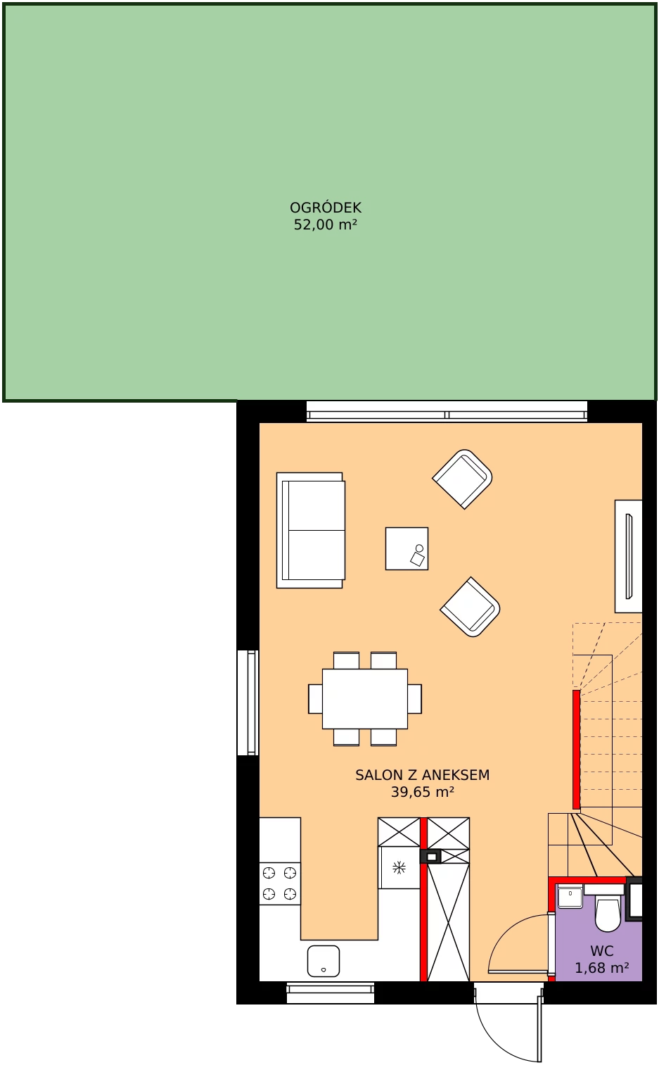 Zalety mieszkania 77.75 m², 3a