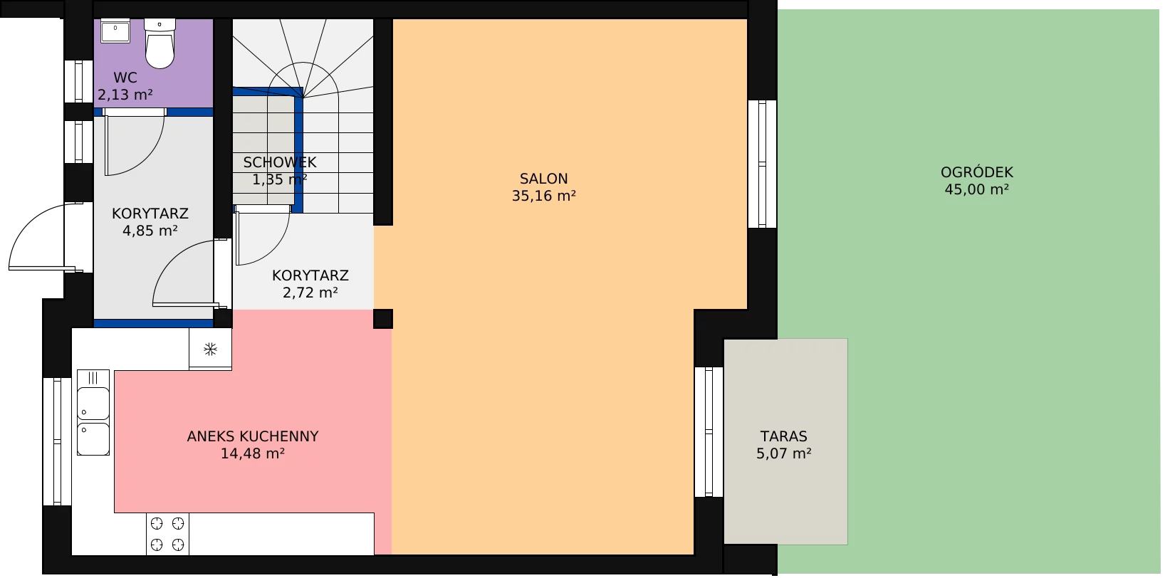 Dom 123,02 m², oferta nr 1C, Osiedle Białołęcka 327, Warszawa, Białołęka, Brzeziny, ul. Białołęcka 327
