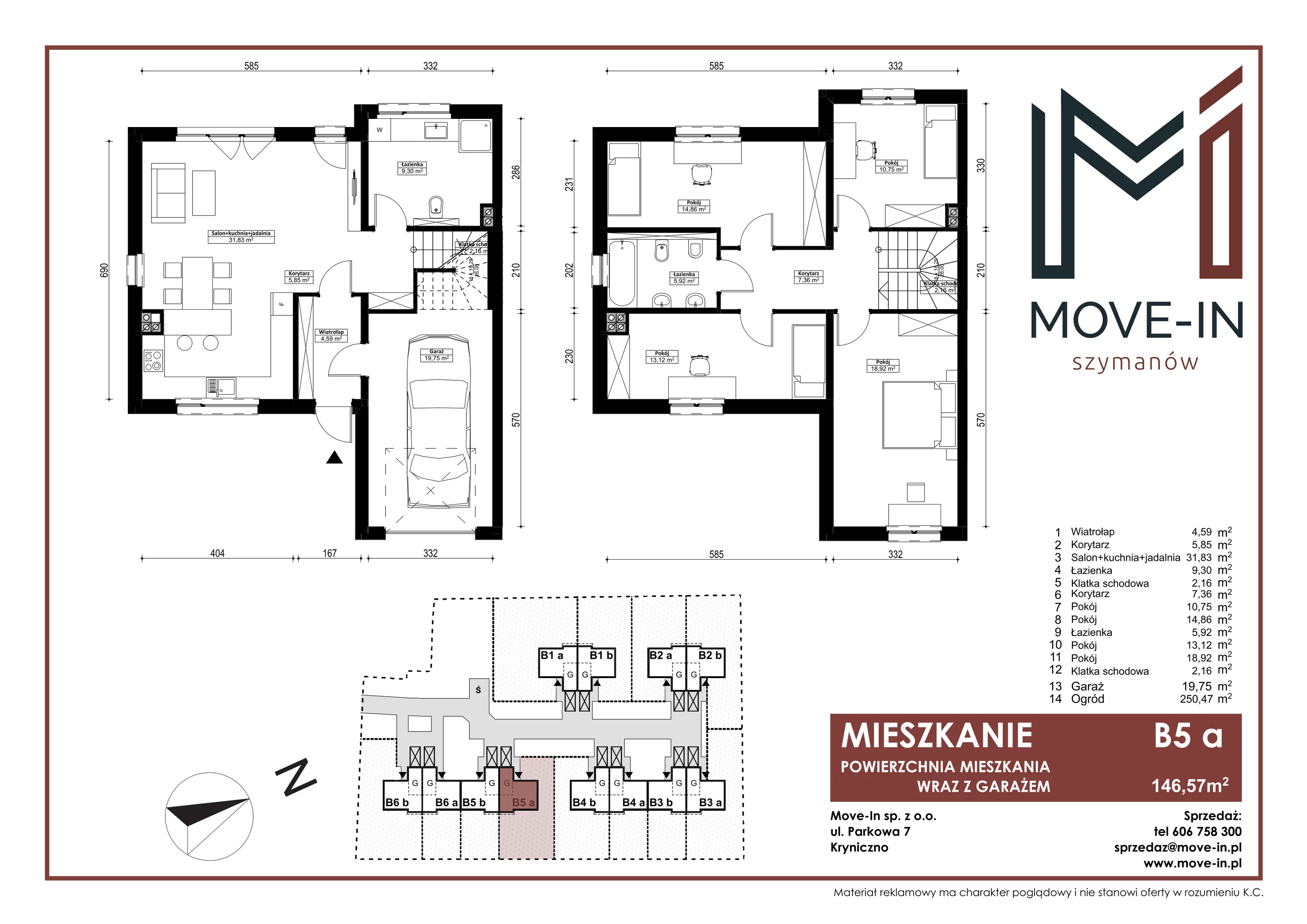 Dom 146,57 m², oferta nr B5a, Szymanów, Szymanów, ul. Lipowa 44