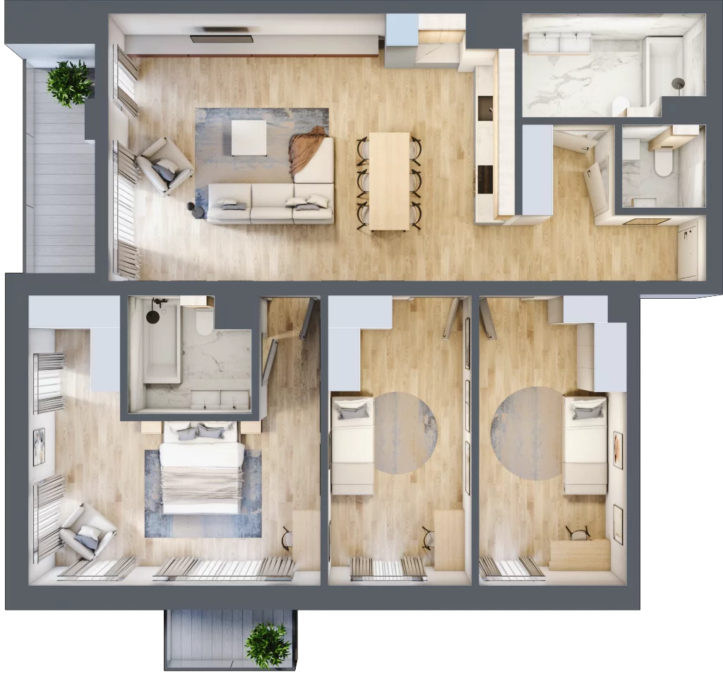 4 pokoje, mieszkanie 112,48 m², piętro 3, oferta nr A.31, Dolna Górna Wilda, Poznań, Wilda, Wilda, ul. Górna Wilda
