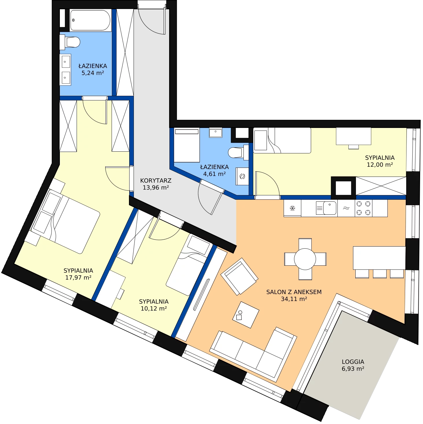 Zalety mieszkania 98.01 m², A.52